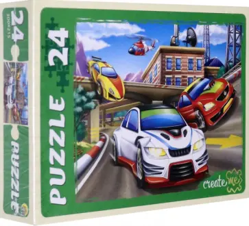 MAXI Puzzle-24 "Скоростные гонки" (ПУ24-0614) обложка книги