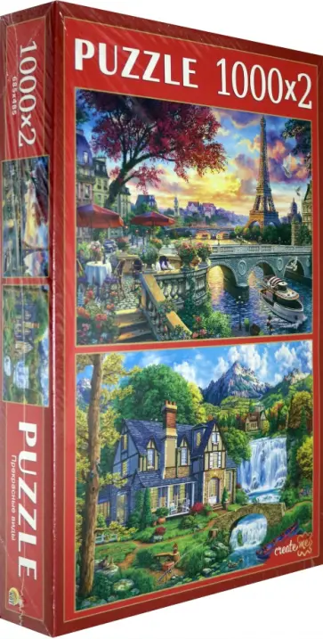 Пазлы 2 в 1 (1000+1000) "Прекрасные виды" (ХП1000-8788) обложка книги