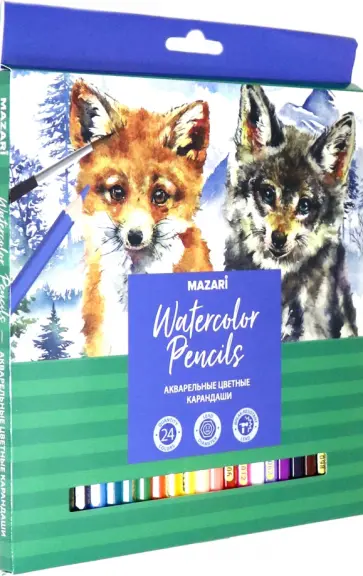 Карандаши акварельные 24 цвета (M-6185- 24) обложка книги