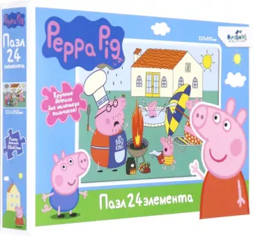 Свинка Пеппа. Пазл-24 "На заднем дворе" (05846) обложка книги
