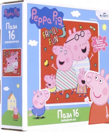 Свинка Пеппа. Пазл-16 "Семейный вечер" (06029) обложка книги