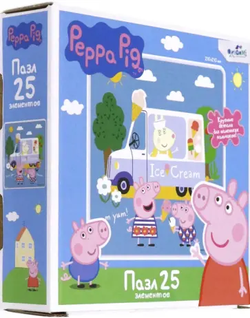 Свинка Пеппа. Пазл-25 "Мороженое" (06032) обложка книги