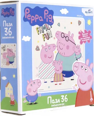 Свинка Пеппа. Пазл-36 "Вся семья вместе" (06037) обложка книги