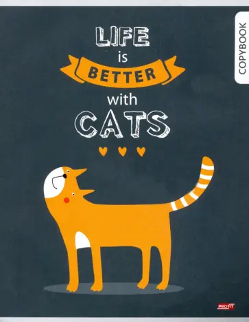 Тетрадь Потешные котики, 96 листов, клетка, А5, в ассортименте обложка книги