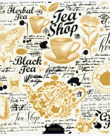 Тетрадь (48 листов, А5, клетка), Золотой рисунок (С0222-210) обложка книги