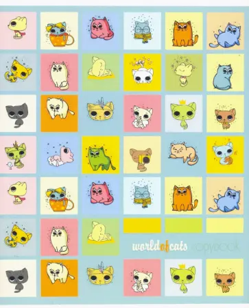 Тетрадь "Прикольные котята", А5, 48 листов, клетка (С0221-161) обложка книги