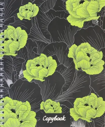 Тетрадь на гребне "Фантастические цветы", А5, 96 листов, клетка, в ассортименте (ТСФ965899) обложка книги