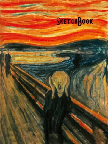 Скетчбук "Эдвард Мунк. Крик", А5, 80 листов обложка книги