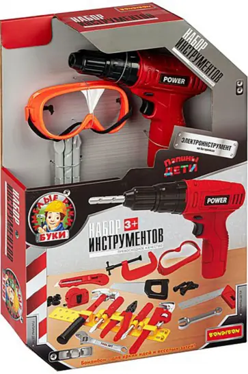 Набор инструментов "Папины дети". Дрель-шуруповерт (ВВ5128) обложка книги
