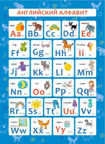 Обучающий плакат "Английский алфавит" (57814001) обложка книги