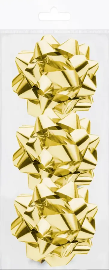 Декоративный бант, золото, 3 шт. (83243) обложка книги