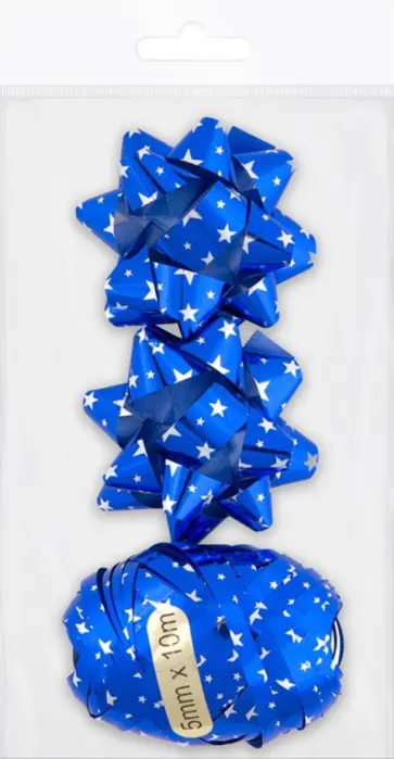 Набор для оформления подарков: бант+ лента синяя (83010) обложка книги