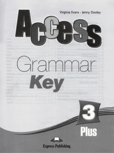 Evans, Дули - Access-3 Plus Grammar Book KEY. Pre-Intermediate обложка книги