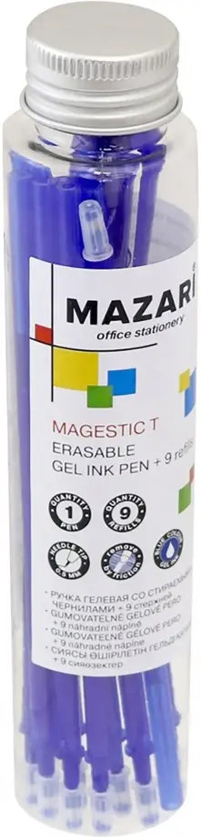 Ручка гелевая со стираемыми чернилами BRUNTY T+9 стержней (M-5428Т-70) обложка книги