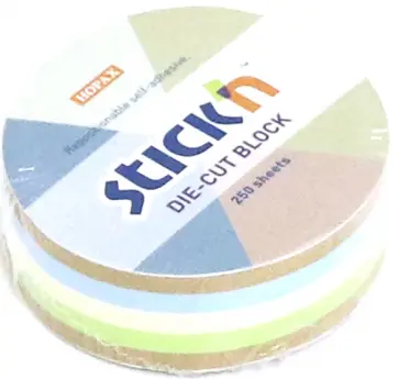 Блок для записей самоклеящийся "Круг", крафт + пастельные цвета, 67x67 мм, 250 листов (21831) обложка книги