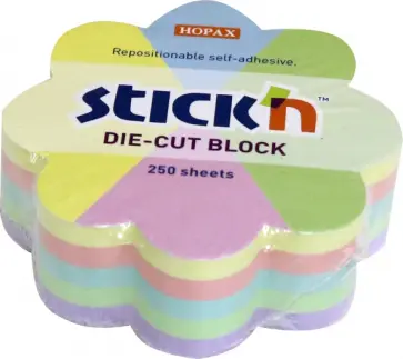 Блок для записей самоклеящийся "Цветок", пастельные цвета, 67x67 мм, 250 листов (21829) обложка книги