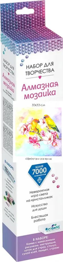 Алмазные узоры "Щебетание в тени", 30х30 см. (06125) обложка книги