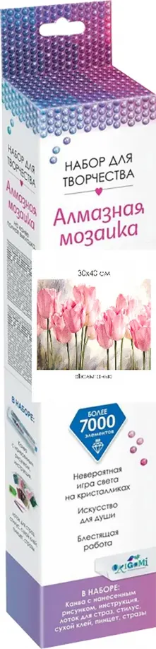 Алмазные узоры "Тюльпаны", 30х40 см. (06136) обложка книги
