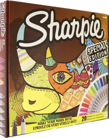 Набор перманентных маркеров SHARPIE "Носорог", 20 маркеров (2110122) обложка книги