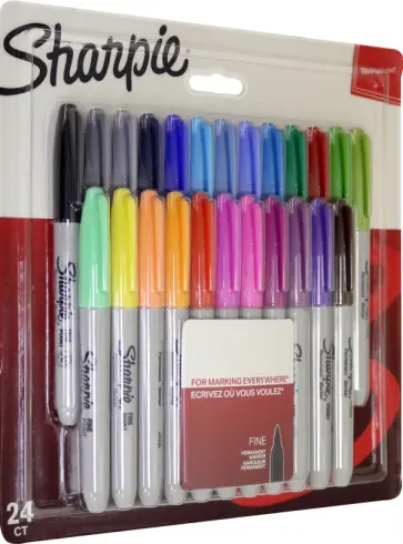 Набор перманентных маркеров SHARPIE "Ассорти", 24 маркера (2065405) обложка книги