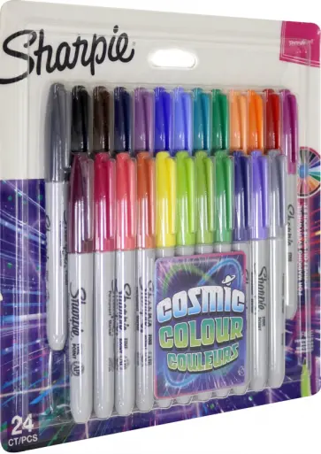 Набор маркеров перманентных SHARPIE 24 штуки, цвета космические (2033672) обложка книги