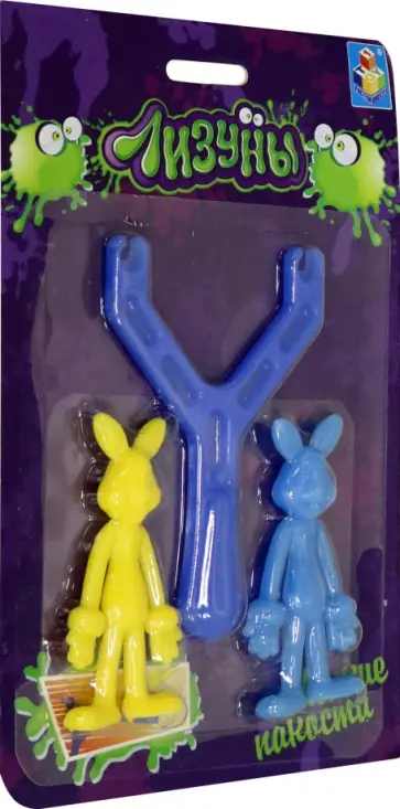 Лизуны рогатка с 2-мя зайцами, 7 см (Т10573) обложка книги