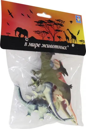 Набор "Динозавры" (10 см, 5 штук) (Т53861) обложка книги