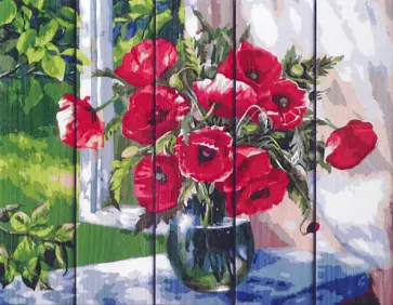 Арт по дереву Маки на окне. Жанна Когай (WB025) обложка книги