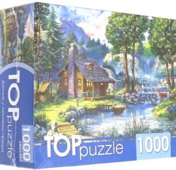 Puzzle-1000 Домик у лесного пруда (ХТП1000-2166) обложка книги