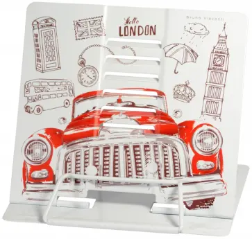 Подставка для книг металлическая "Красный автомобиль" (24-0005) обложка книги