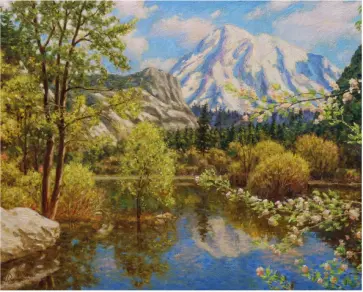 Картина по номерам 40х50 см. "Дыхание весны", на подрамнике, акрил, кисти (662888) обложка книги