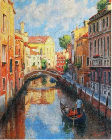 Картина по номерам 40х50 см. "Солнечная Венеция", на подрамнике, акрил, кисти (66291) обложка книги