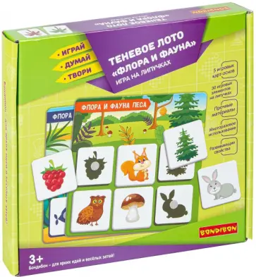 Игра на липучках. Теневое лото "Флора и Фауна" (ВВ4984) обложка книги