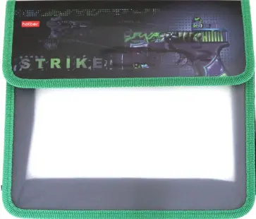 Папка для тетрадей, пластиковая "Strike", А5, 2 отделения (AMp_59018) обложка книги