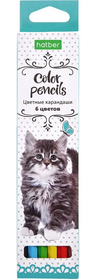 Карандаши цветные "ECO. Верные друзья", 6 цветов (CS_068381) обложка книги