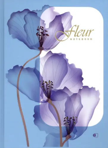 Блокнот "Цветок" нежно-голубой / "Fleur", blue А5 обложка книги