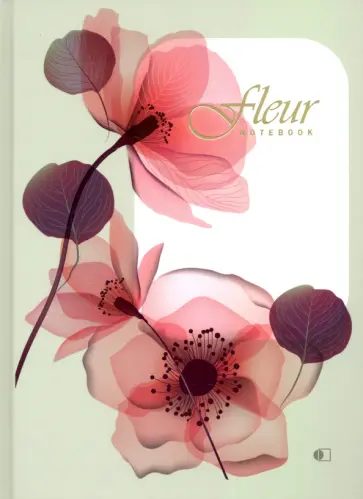 Блокнот "Fleur. Цветок, нежно-зеленый", А5, 192 страницы, клетка обложка книги