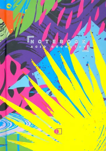 Блокнот (А6, 64 листа, клетка), "Кислотная геометрия, Вспышки" обложка книги