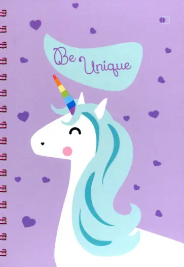 Блокнот "Единороги", фиолетовый А5 обложка книги