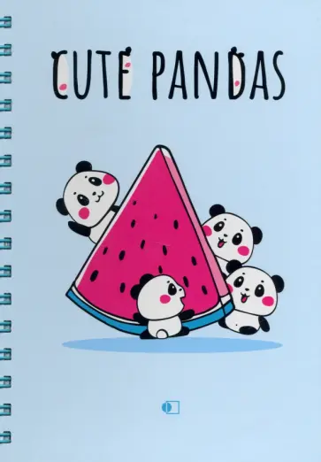 Блокнот "Прикольные панды", на арбузе А5 обложка книги