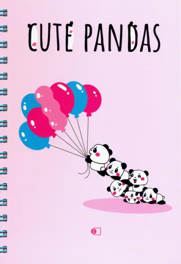 Блокнот "Прикольные панды", на шариках А5 обложка книги
