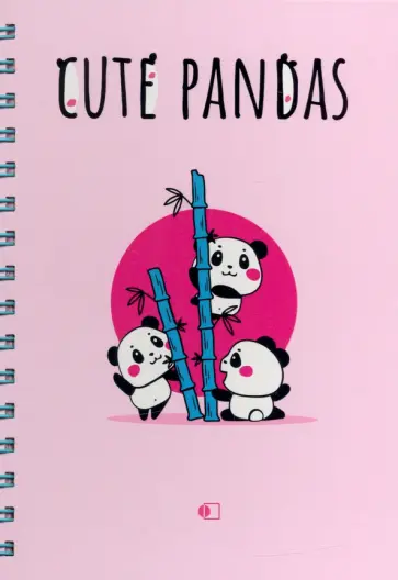 Блокнот "Прикольные панды", на бамбуке А5 обложка книги