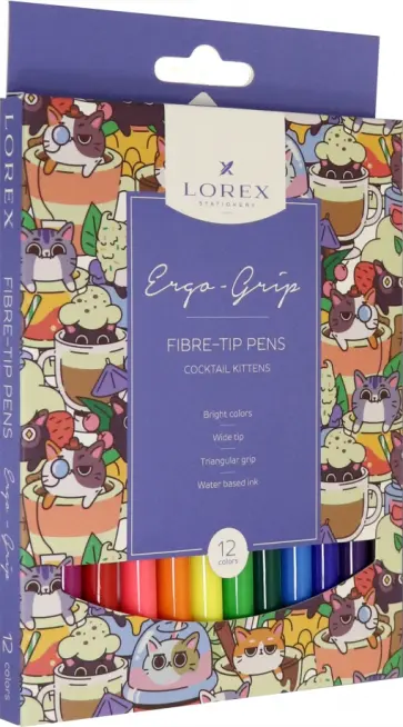 Фломастеры Cocktail kittens, 12 цветов обложка книги