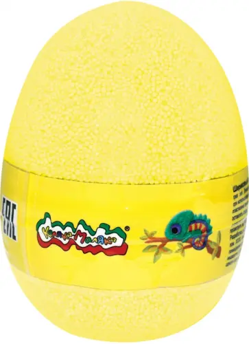 Пластилин шариковый, в яйце, желтый, 150 мл. (ПШМКМЯ-Ж) обложка книги