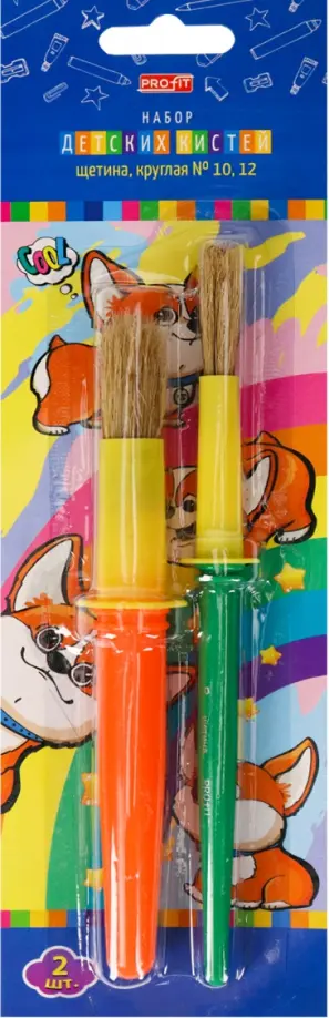 Набор кистей, щетина, 2 шт., №10, 12 обложка книги