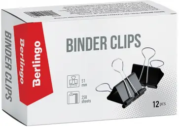 Зажимы 51 мм 12 штук, черные (BC1251) Зажимы 51 мм 12 штук, черные (BC1251) обложка книги