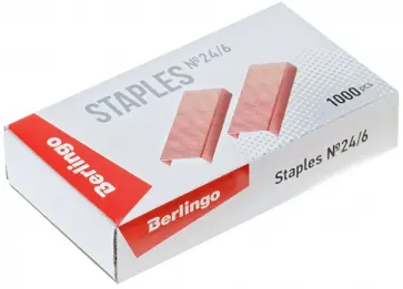 Скобы для степлера №24/6 1000 штук, медные (SH610) Скобы для степлера №24/6 1000 штук, медные (SH610) обложка книги