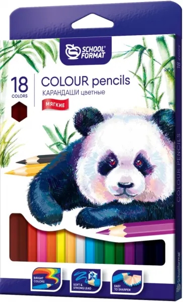 Карандаши цветные "ANIMALS", шестигранные, 18 цветов (КЦ18-ТЖ) обложка книги