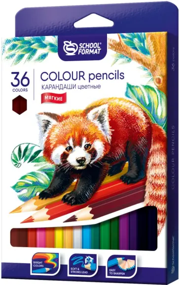 Карандаши цветные "ANIMALS", шестигранные, 36 цветов (КЦ36-ТЖ) обложка книги