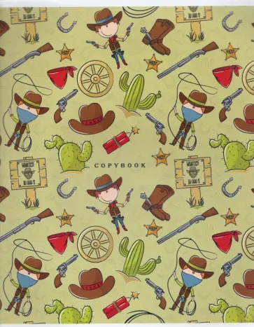 Тетрадь "Ковбои", А5, 48 листов, линейка (С2549-69) обложка книги